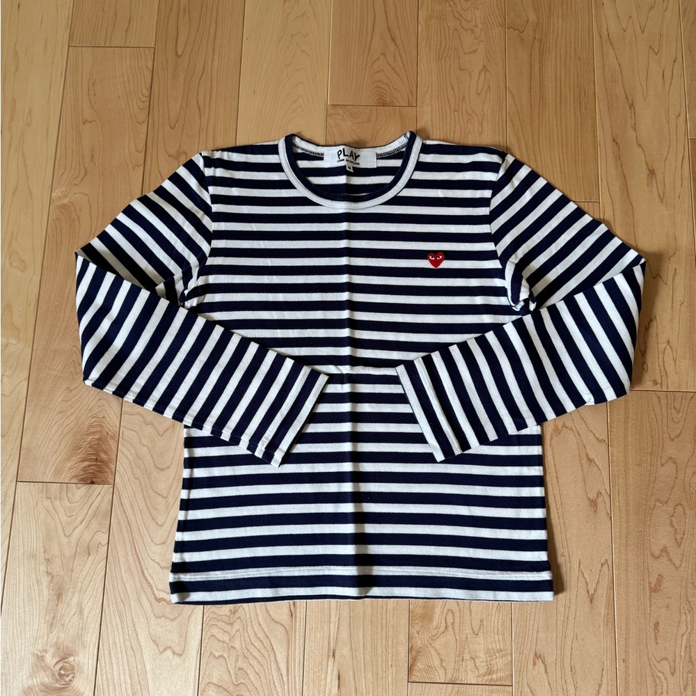 COMME DES GARÇONS PLAY Striped Long Sleeve Shirt